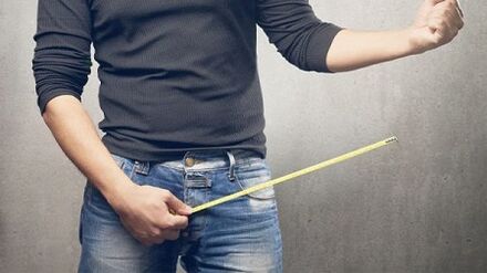 Penis measurement before its magnification