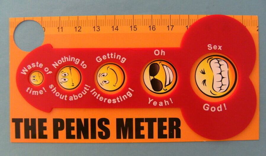 Male penis measuring ruler